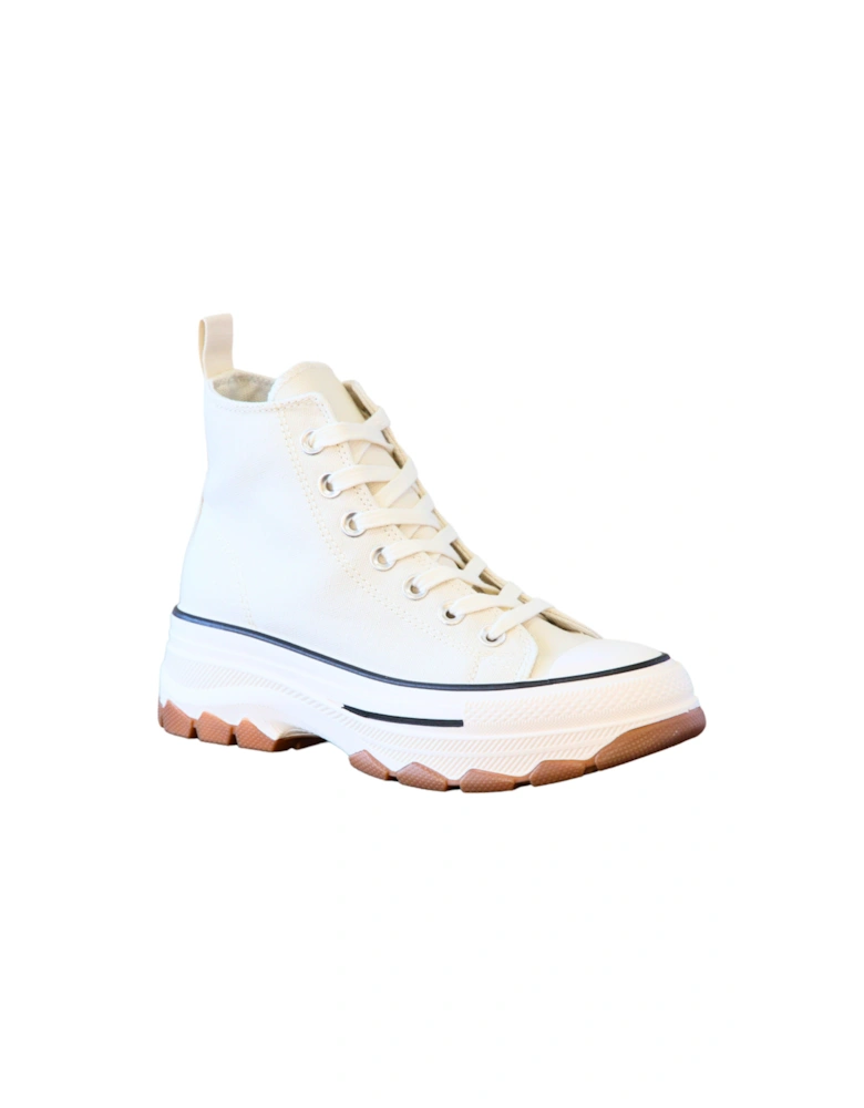 High Top Canvas Casual Comfy Daily Wear Chunky Flatform Wedge Trainers