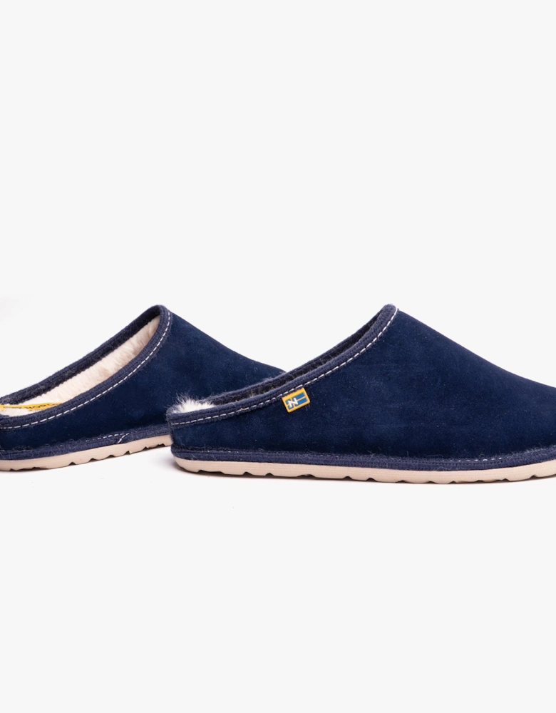 AFELPADO INDICO Womens Mule Slippers Indigo