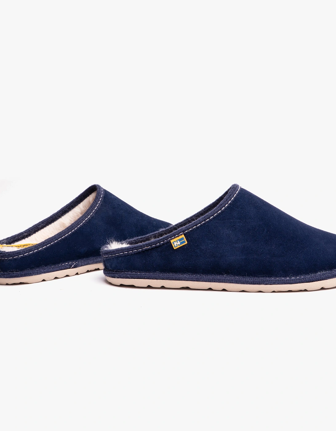 AFELPADO INDICO Womens Mule Slippers Indigo