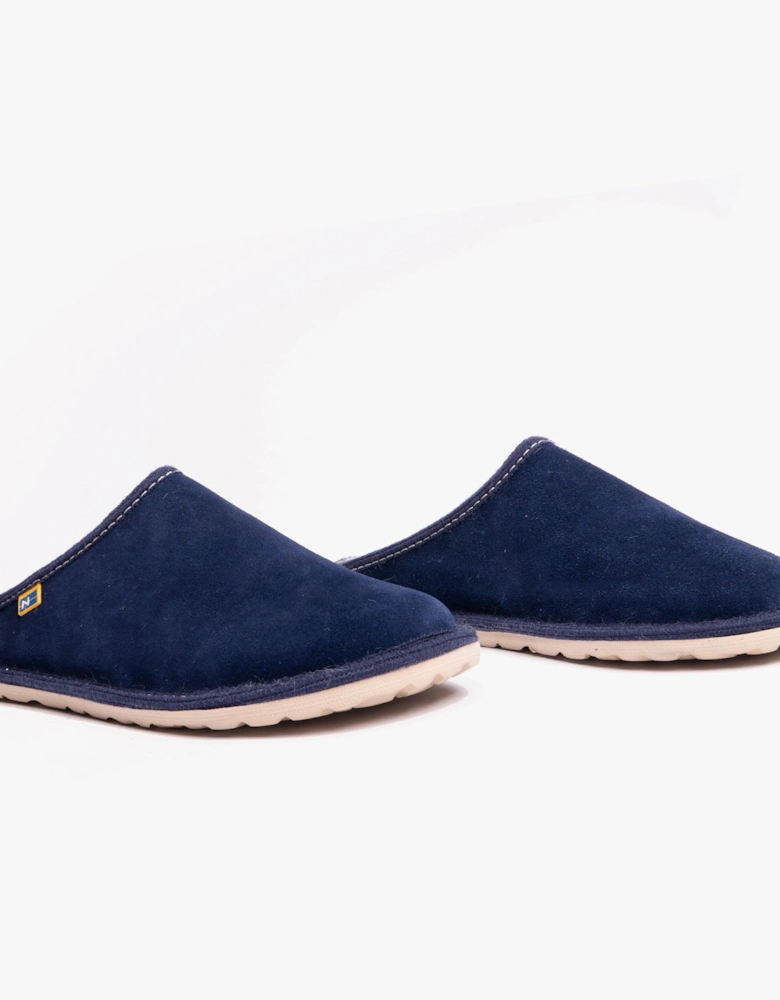 AFELPADO INDICO Womens Mule Slippers Indigo
