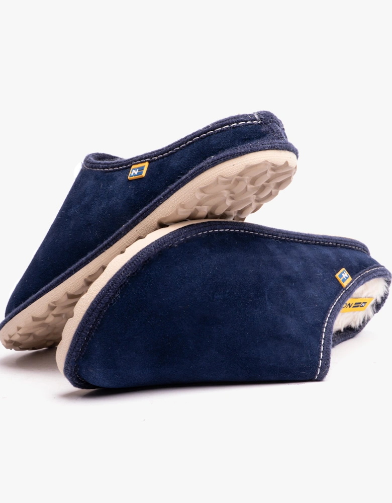 AFELPADO INDICO Womens Mule Slippers Indigo