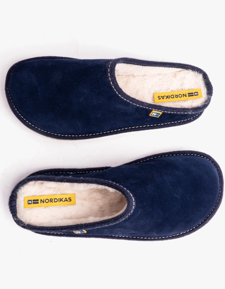 AFELPADO INDICO Womens Mule Slippers Indigo