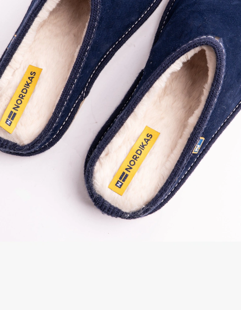 AFELPADO INDICO Womens Mule Slippers Indigo