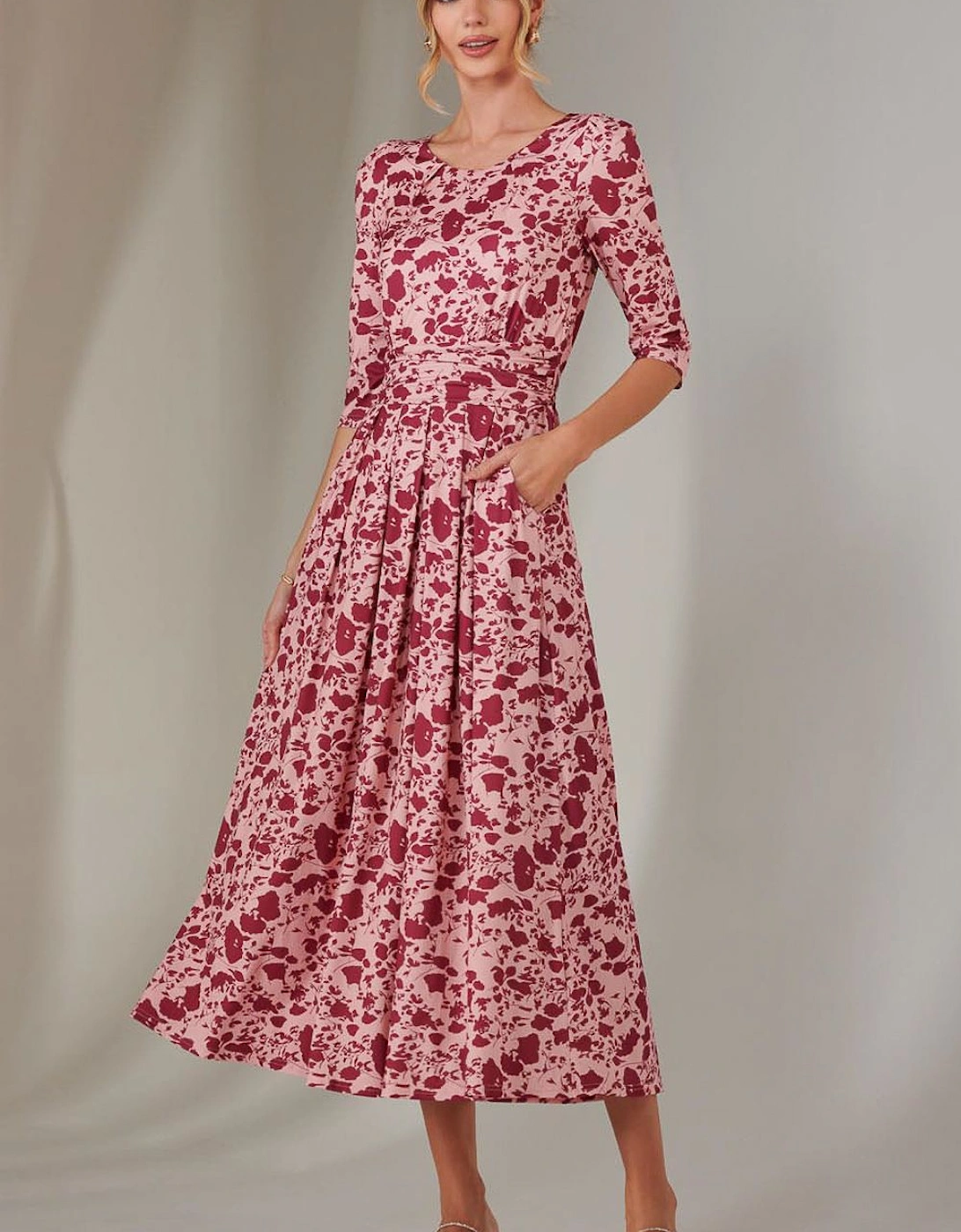 Goldie 3/4 Sleeve Jersey Maxi Dress, 2 of 1