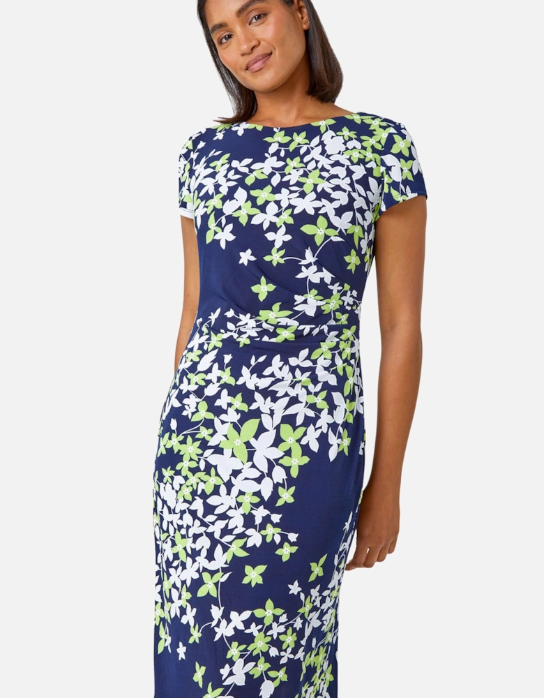 Floral Print Shift Stretch Dress