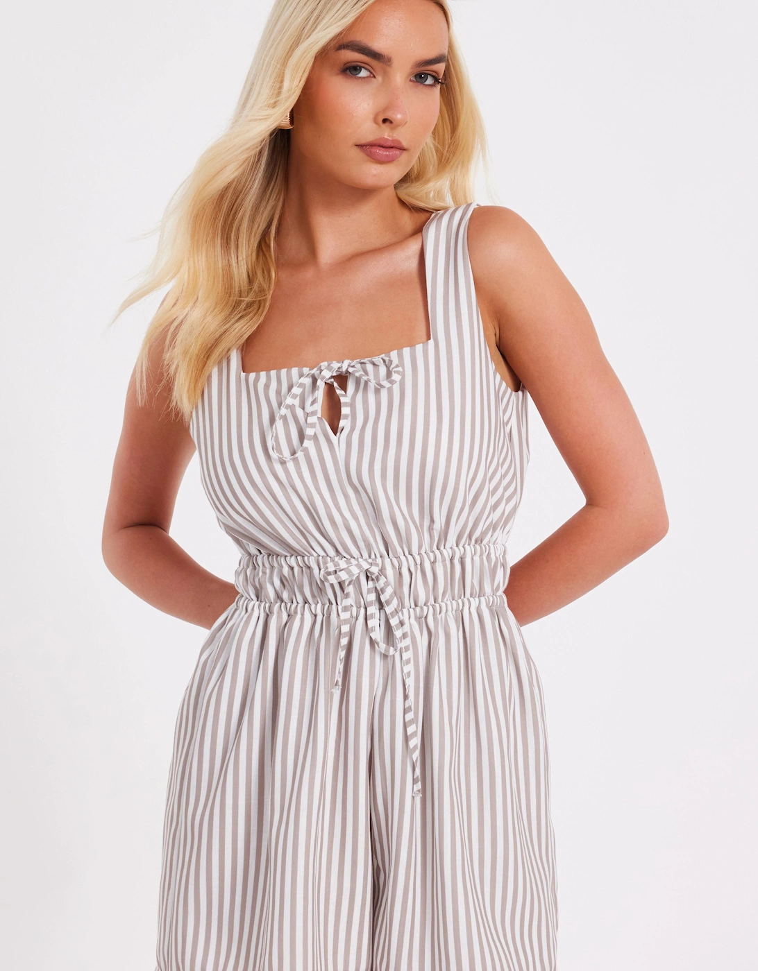 Stone Striped Playsuit, 2 of 1