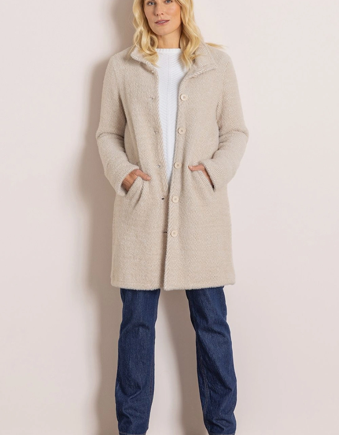 Funnel Neck Chevron Coat, 2 of 1