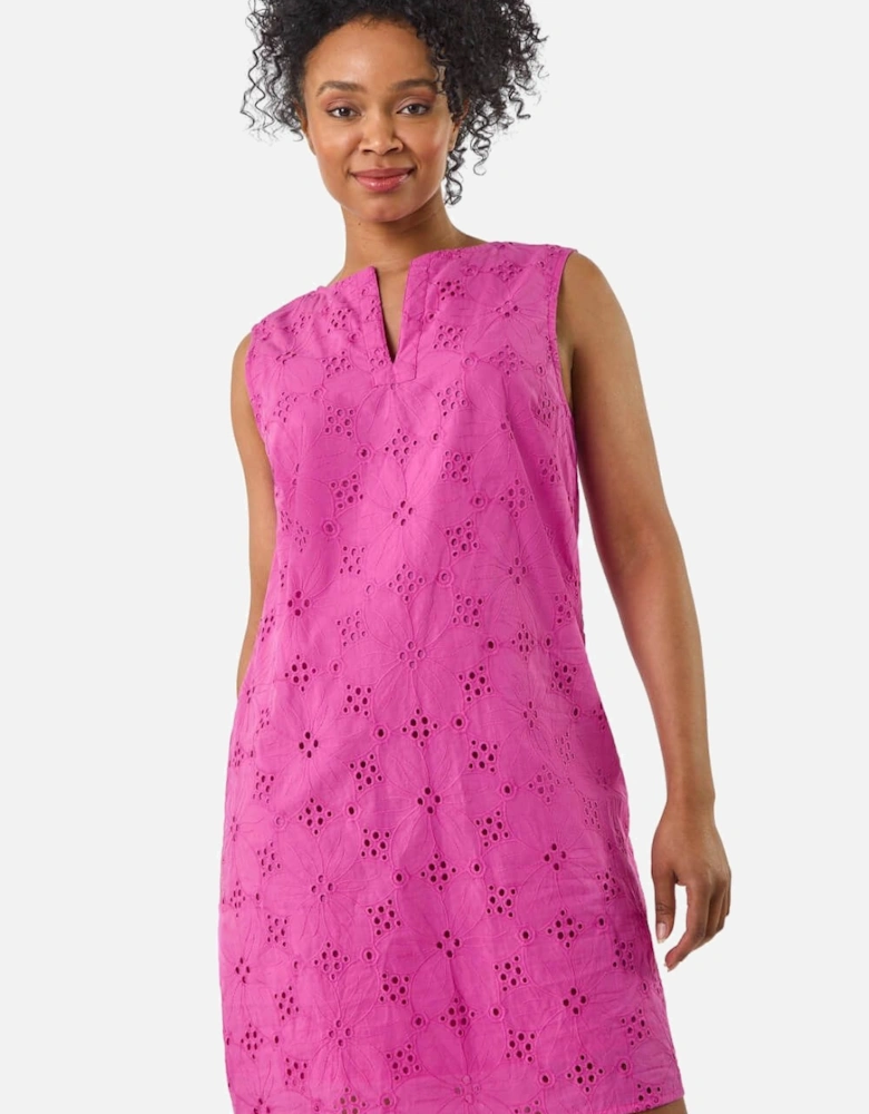 Petite Floral Embroidered Shift Dress