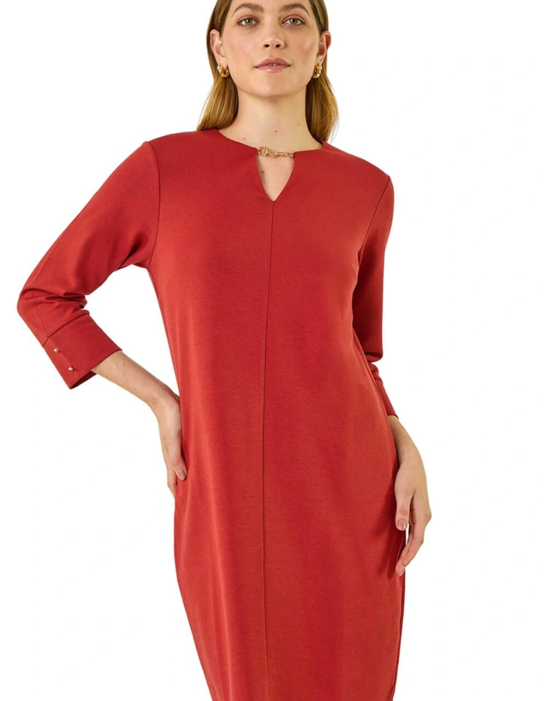 Keyhole Chain Shift Dress