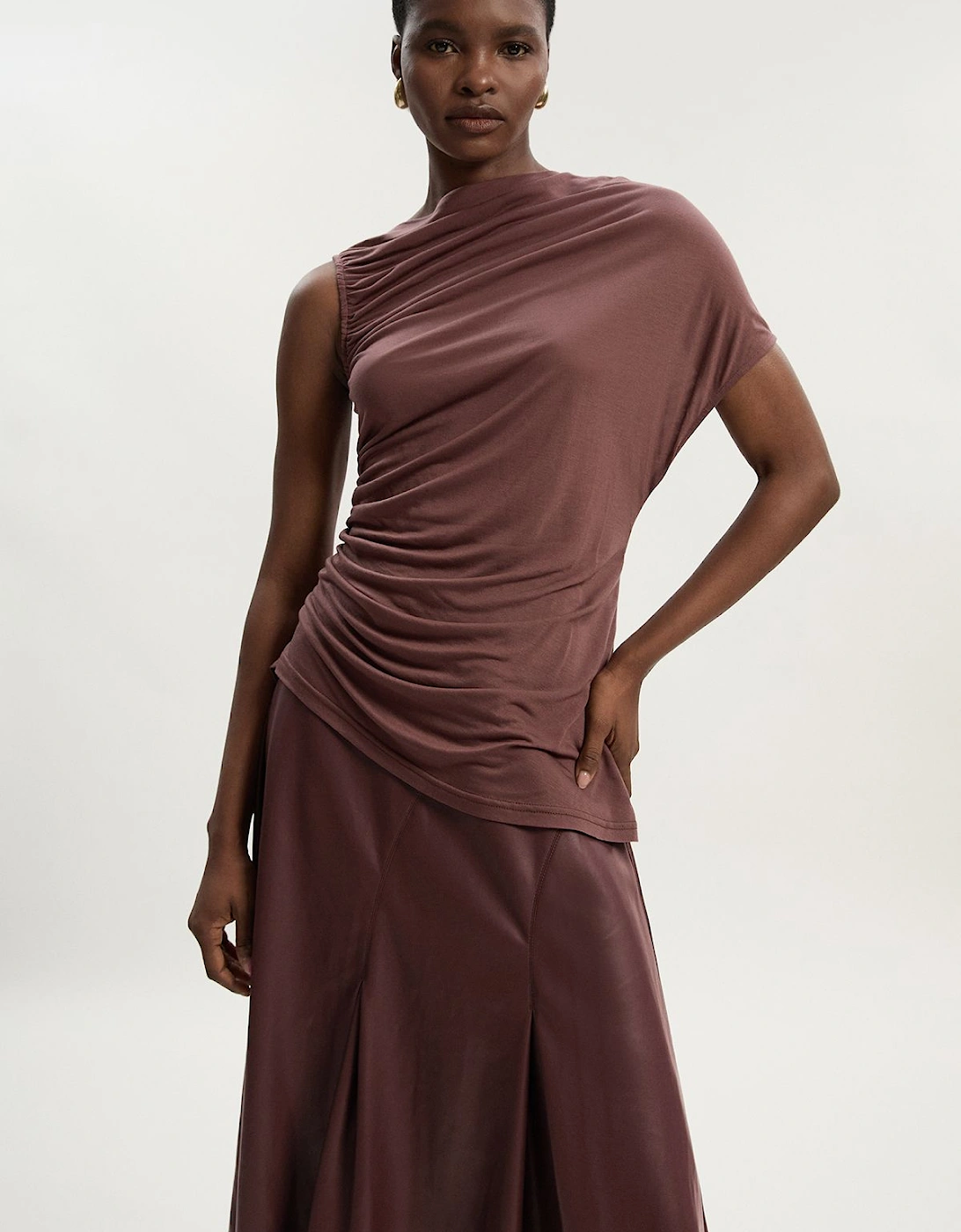 Tencel Ruched Detail Top, 2 of 1