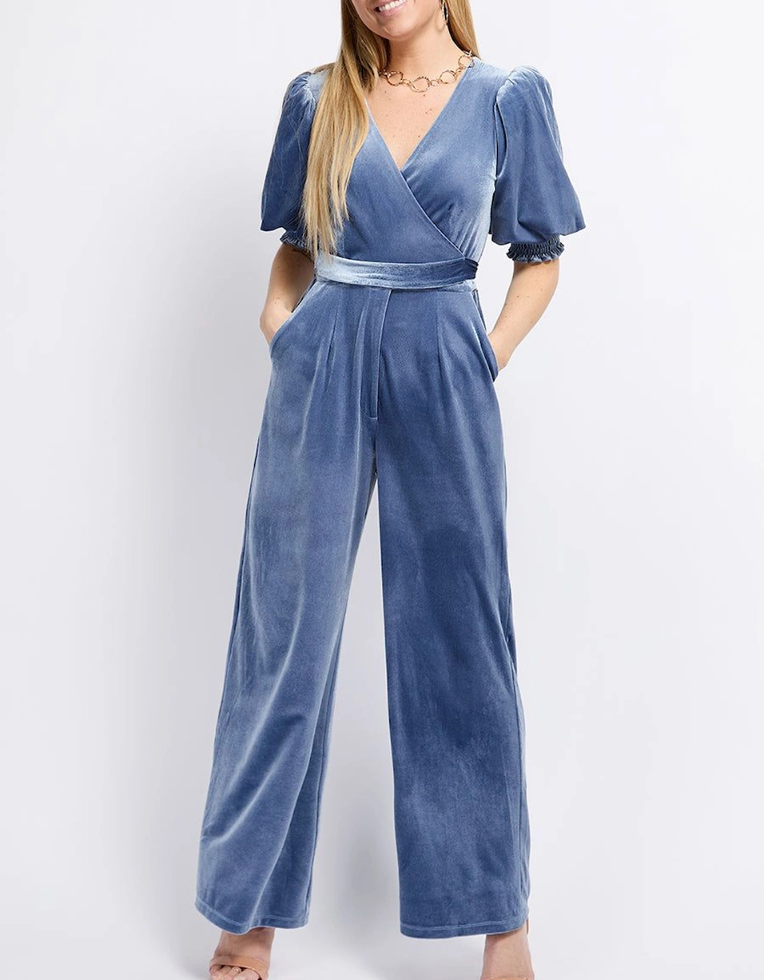 Blue Velvet Jumpsuit, 2 of 1