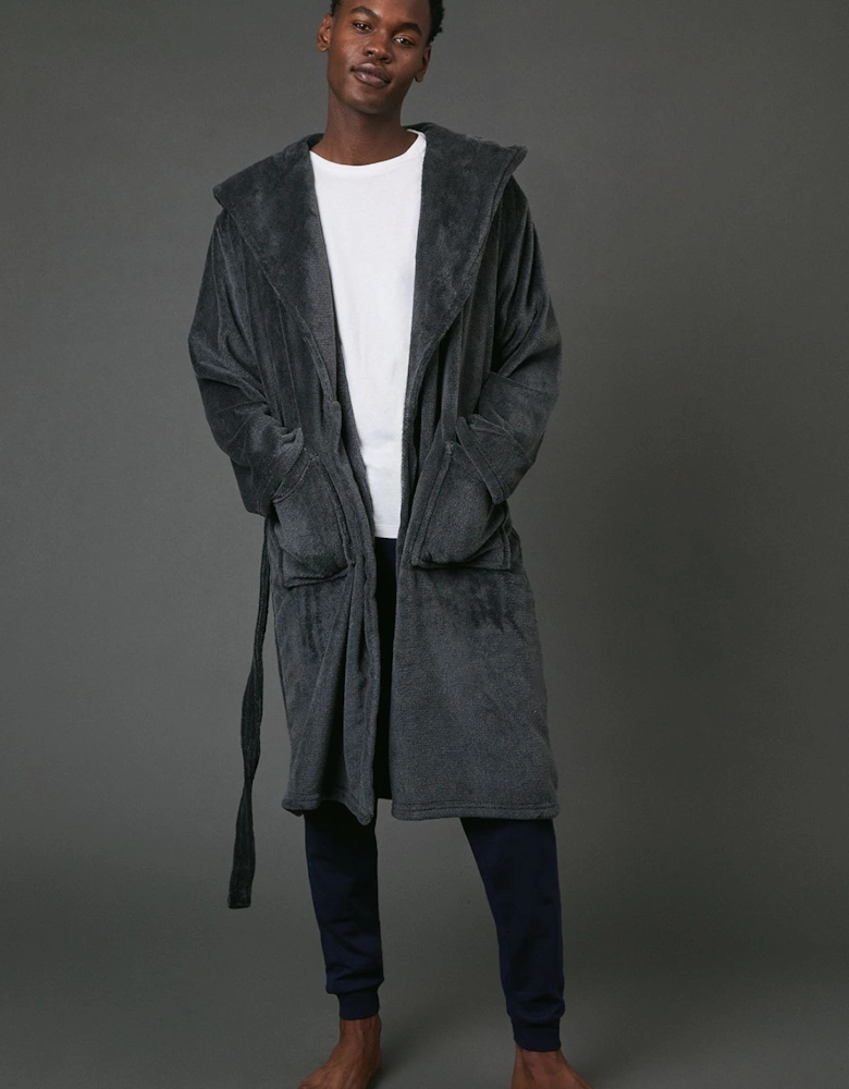 Grey Two Tone Dressing Gown