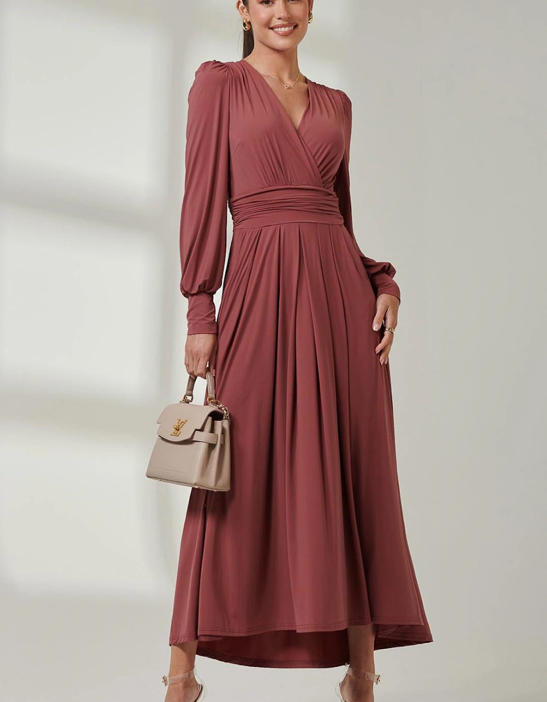 Long Sleeve Super Soft Jersey Maxi Dress, 2 of 1