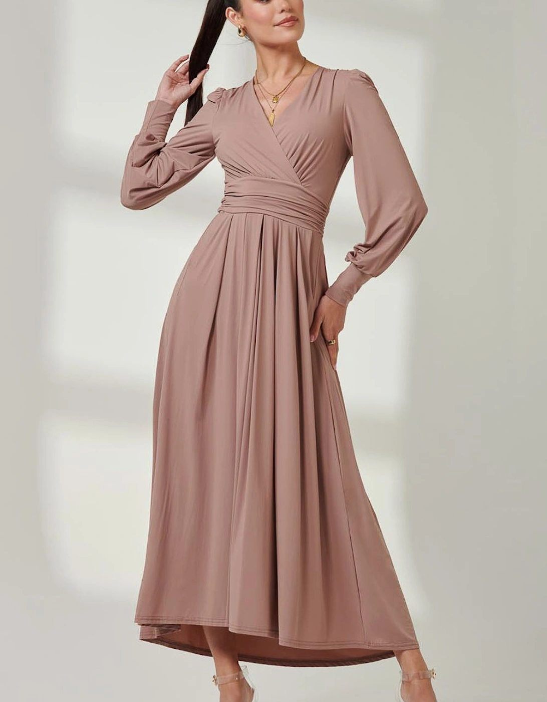 Long Sleeve Super Soft Jersey Maxi Dress, 2 of 1