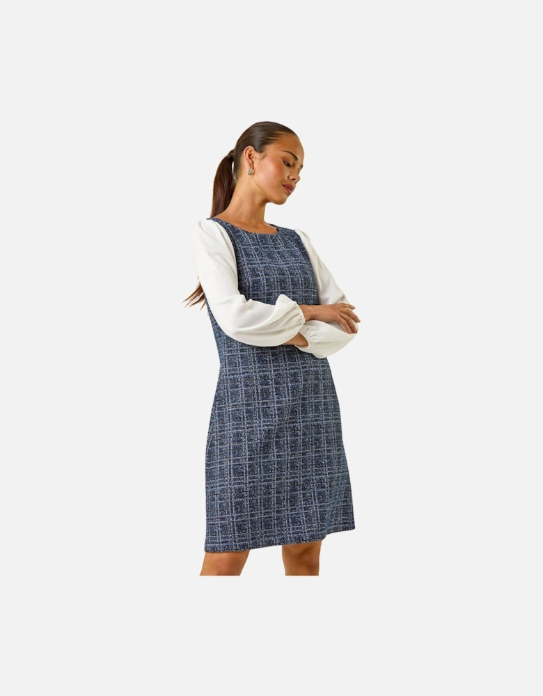 Petite Boucle Contrast Sleeve Dress