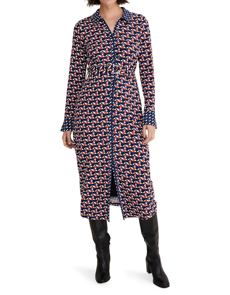 Amel Geo Fitted Jersey Dress