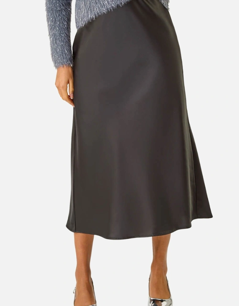 Woven Satin Skirt