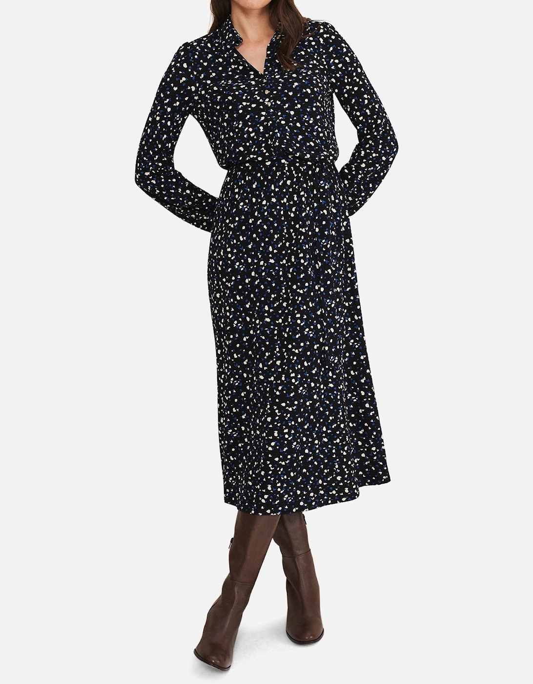 Loretta Spot Midi Dress Polka Dot, 2 of 1
