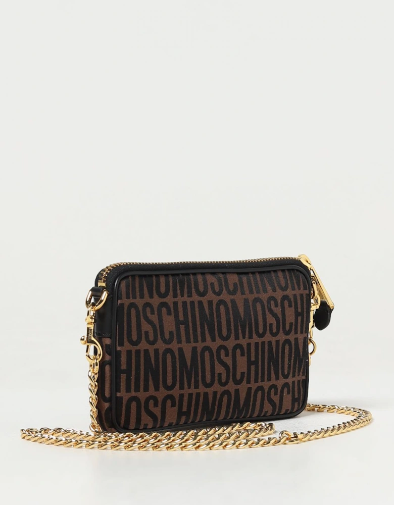 Elegant Printed Top Zip Closure Bag with Chain Strap