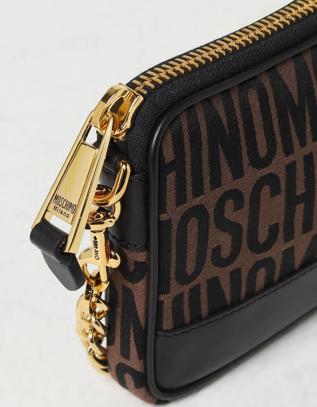 Elegant Printed Top Zip Closure Bag with Chain Strap