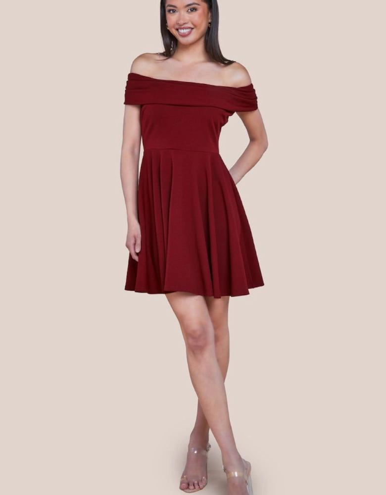 Bardot Scuba Crepe Skater Mini Dress