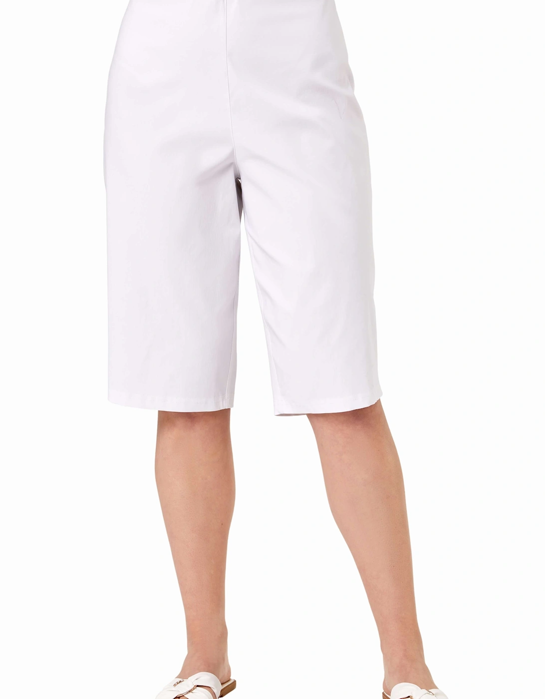 Curve Knee Length Elastic Waist Stretch Shorts, 2 of 1