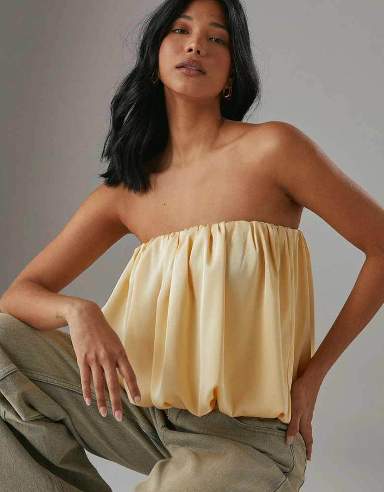Satin Bubble Bandeau Bodysuit