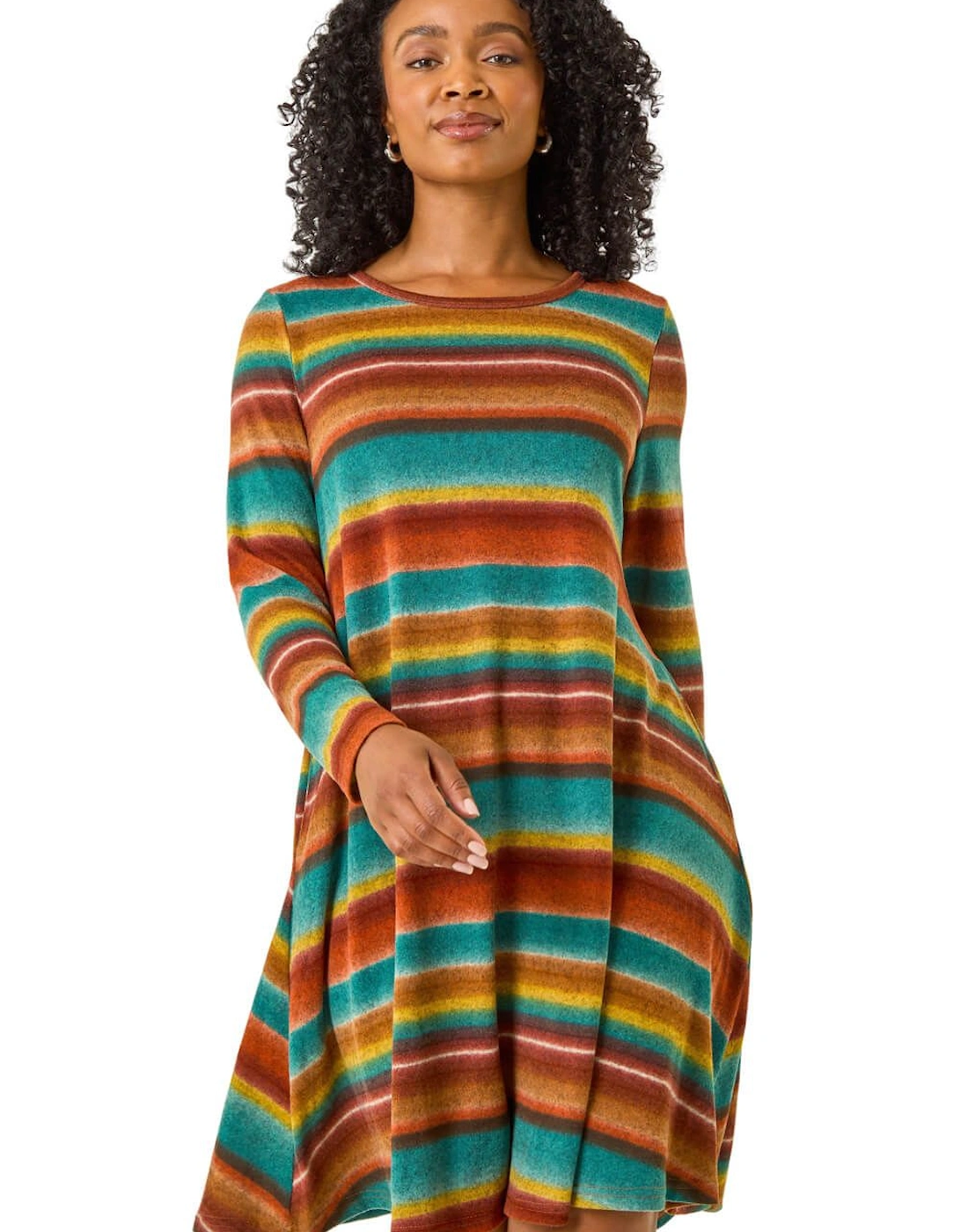 Petite Stripe A-Line Dress, 2 of 1
