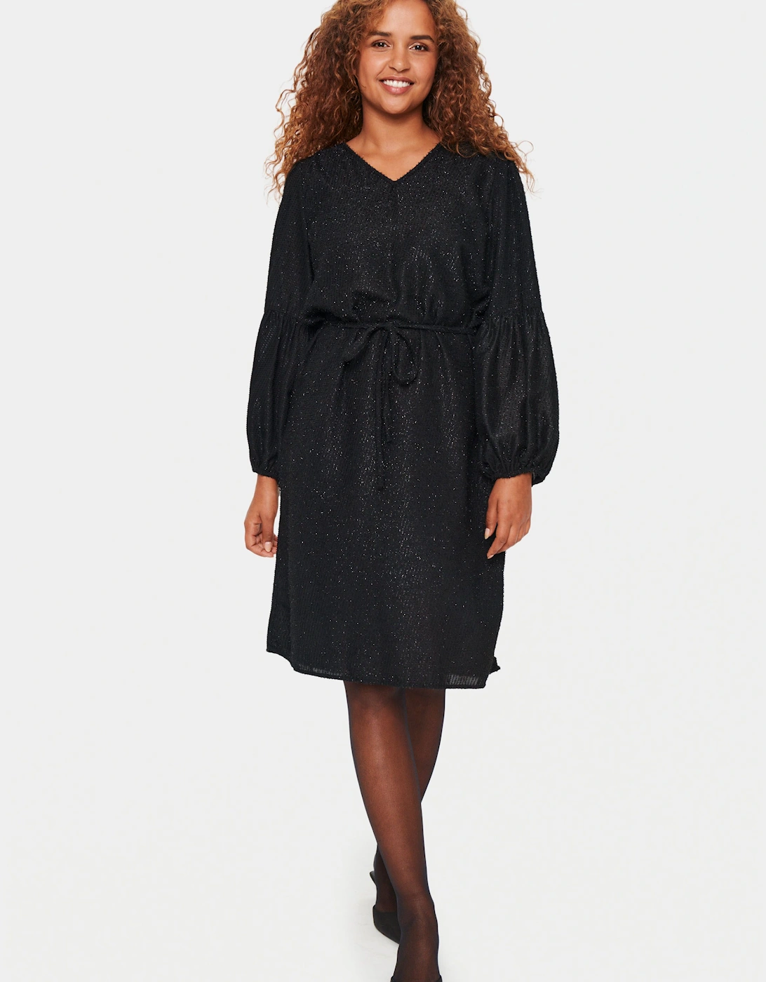 BriSZ V-neck Glitter Casual Fit Dress, 2 of 1
