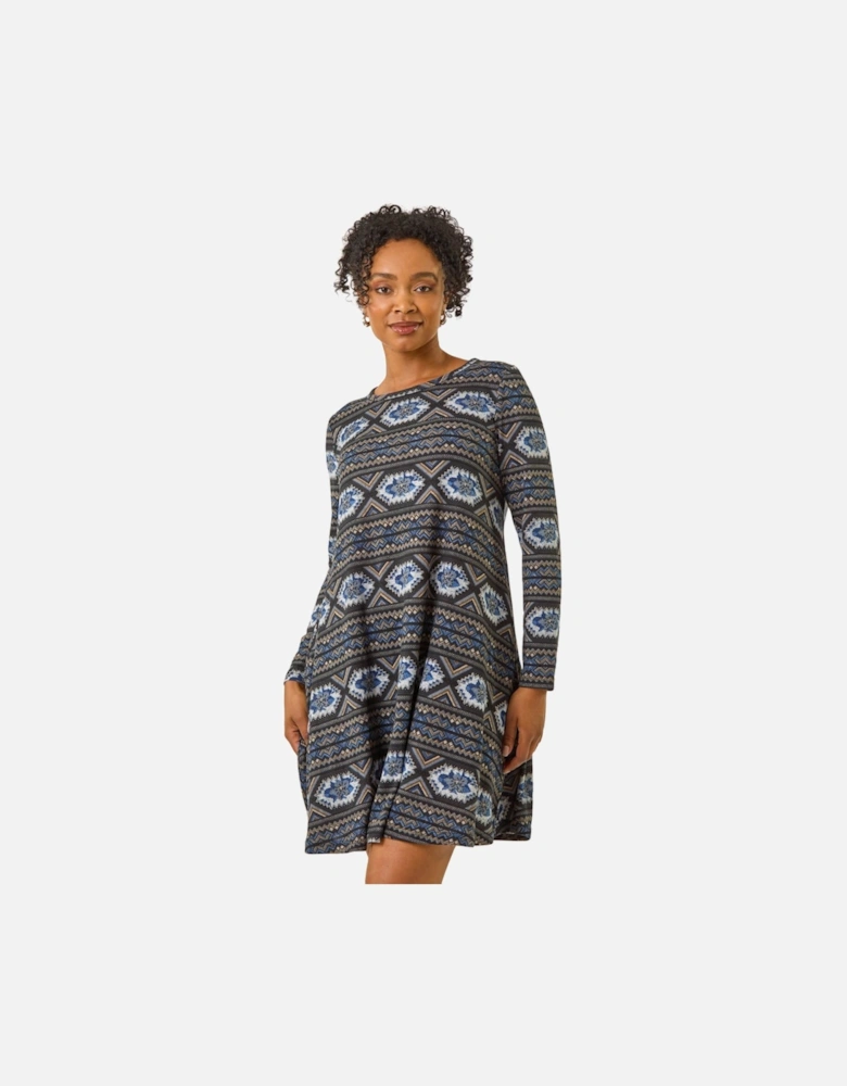Petite Nordic A-Line Stretch Dress