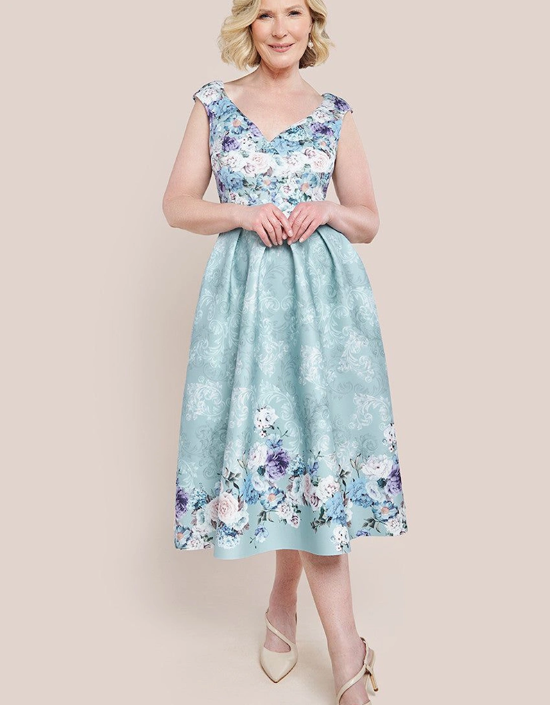 Sweetheart Floral Midi Dress, 2 of 1