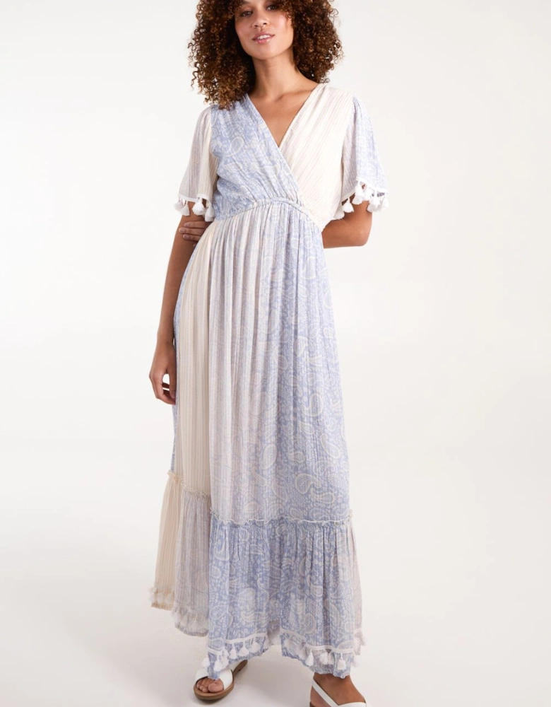 Wrap Front Tassel Maxi