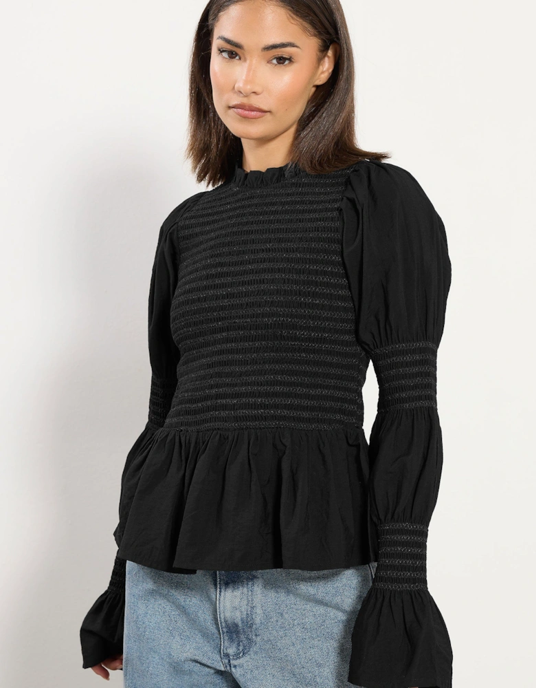 Petite Shirred Smock Top