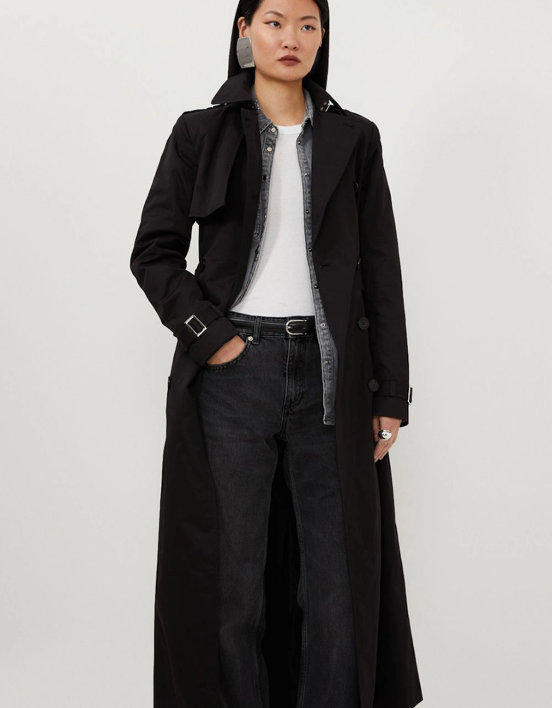 Petite Tailored Classic Belted Trench Coat, 2 of 1