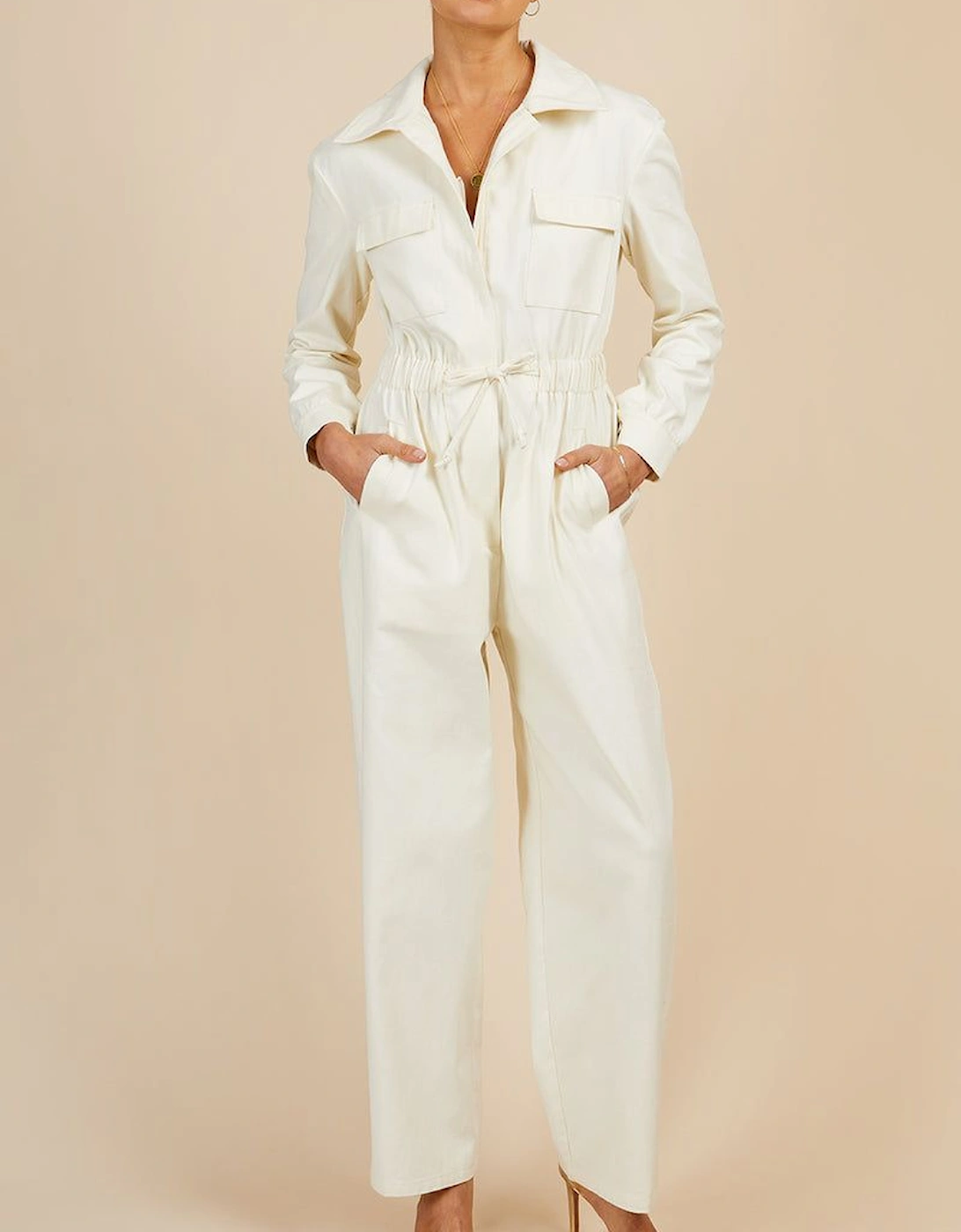 Cream Utility Jumpsuit, 2 of 1