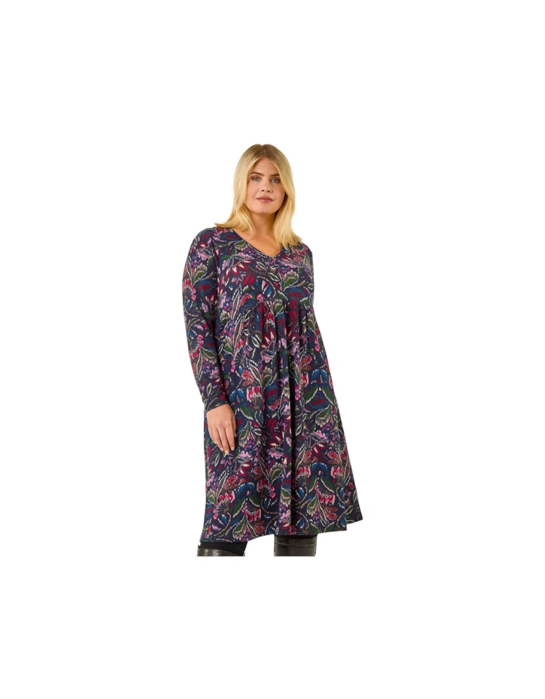 Paisley Soft Stretch V-Neck Dress