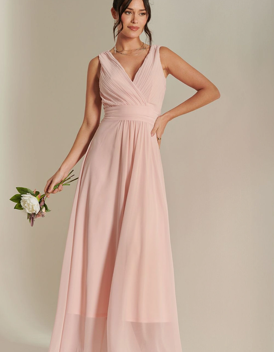 Wrap Bodice Chiffon Maxi Dress, 2 of 1