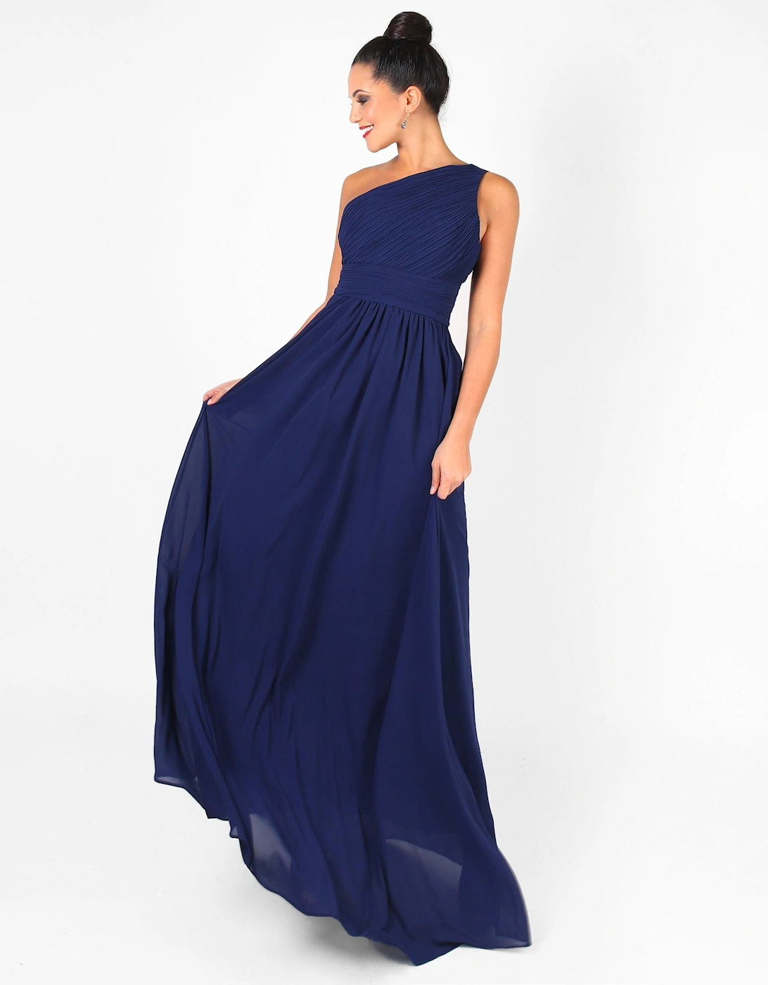 One Shoulder Evening Maxi Dress, 2 of 1