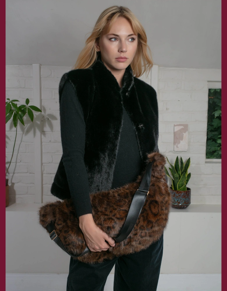 Sasha Slouch Bag In Chocolate Leo