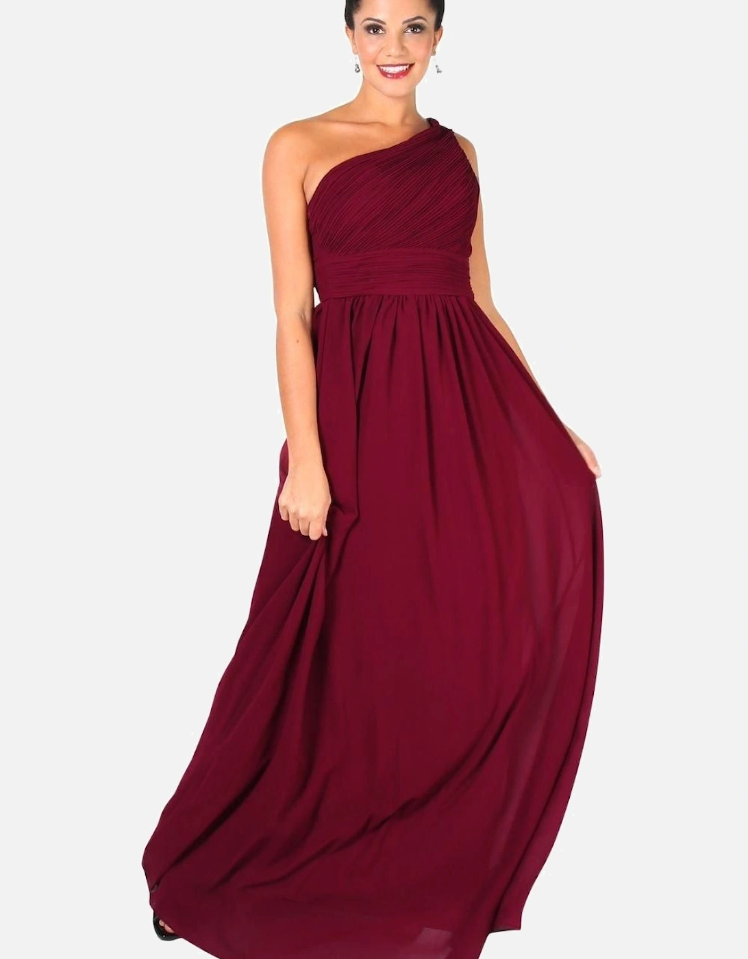 One Shoulder Evening Maxi Dress, 2 of 1
