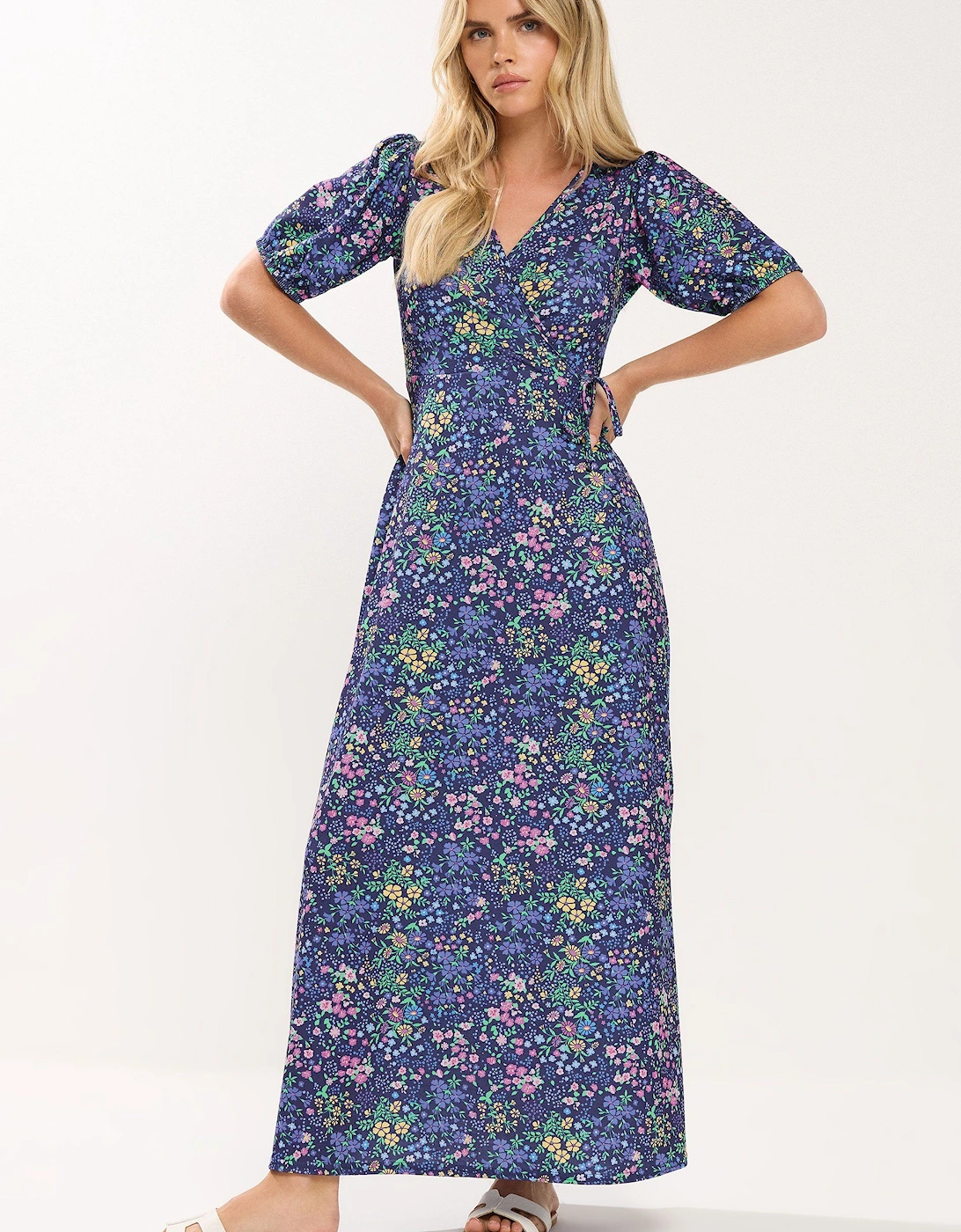Ditsy Floral Wrap Maxi Dress, 2 of 1
