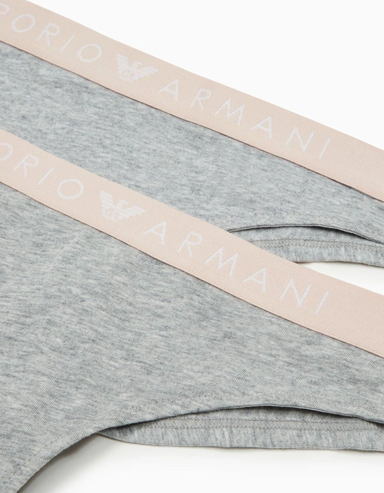 Iconic Logo Band 2pack Brazilian Briefs Grey