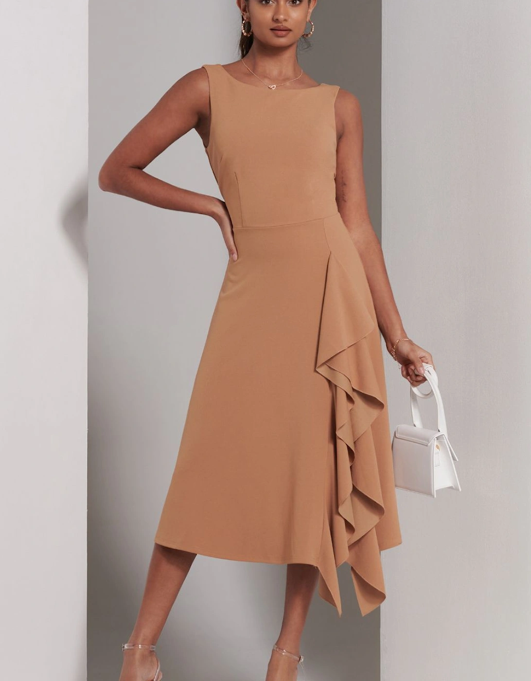 Haylen Frill Detail Midi Dress, 2 of 1