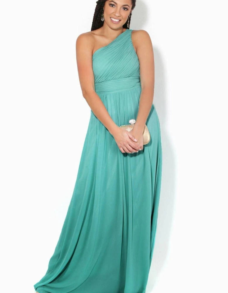 One Shoulder Evening Maxi Dress