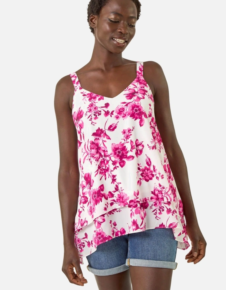 Floral Double Layered Cami Top
