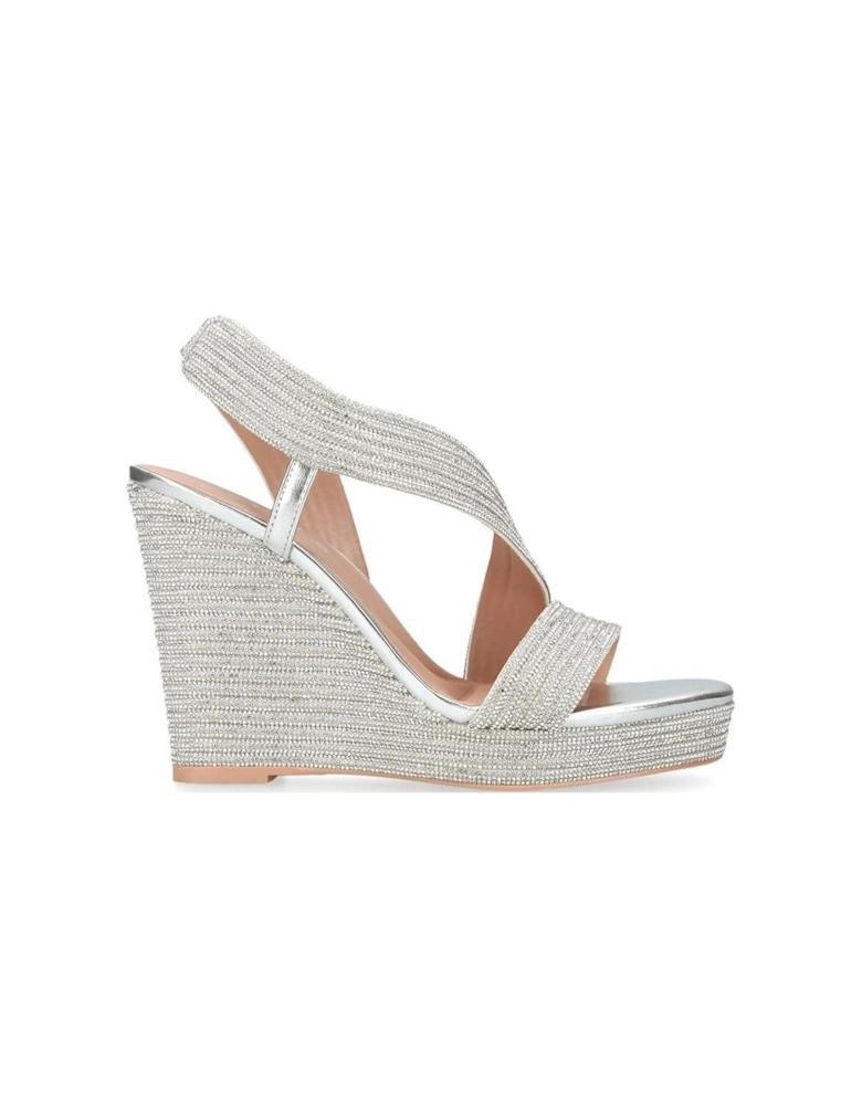 'Gala Wedge Jewel 110' Fabric Heels