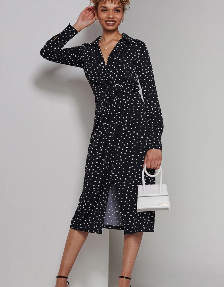 Becca Long Sleeve Jersey Shirt Dress