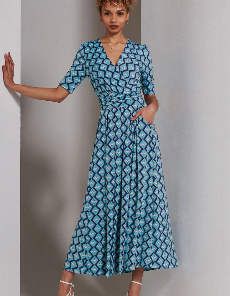 Bree Half Sleeve Jersey Maxi Dress