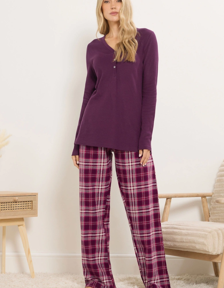 Tall Cotton Check Pyjama Bottoms