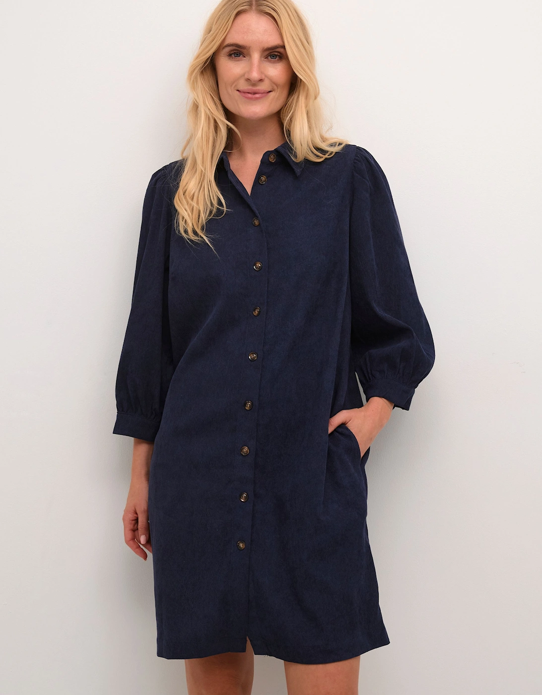 Eve Puff Sleeve Corduroy Dress, 2 of 1